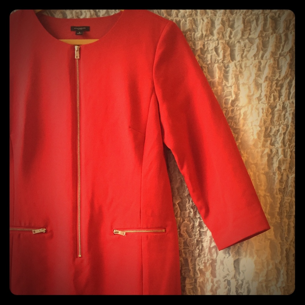 Ann Taylor Red Sheath Dress
